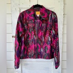 RUBY RD. NWOT, WOMENS SHORT JACKET. LONG SLEEVE WITH BUTTON CUFFS. SIZE 8